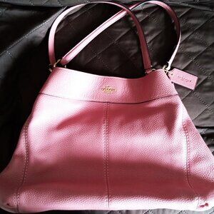 Coach Pink Lexy Pebble Leather Shoulder Bag MINT CONDITION